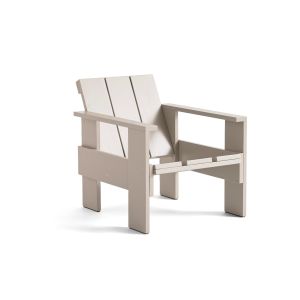 Crate Lounge Chair - London Fog, Lacquered Pinewood