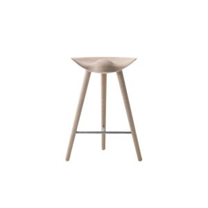 ML 42 Counter Stool - Oak/Stainless Steel