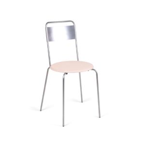 Petit Rond Chair - Stainless Steel/Natural Leather