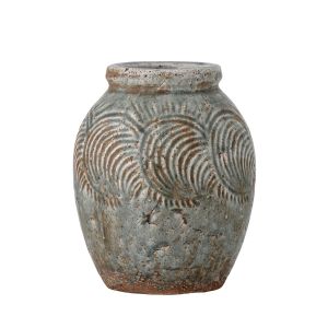 Damian Deco Vase - Green Terracotta
