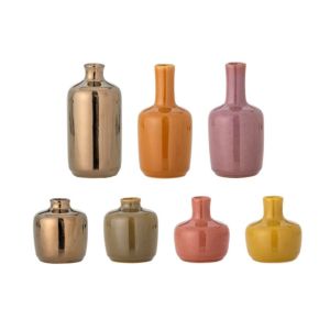 Maien Vase Ø6.5 Set of 7 - Multicolour Stoneware