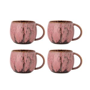 Rayen Mug Set of 4 - Rose Stoneware