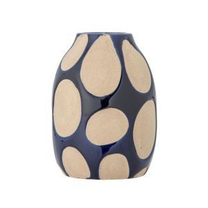 Bashir Vase Ø14 - Blue Stoneware