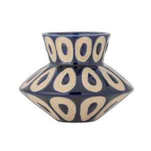 Bashir Vase  Ø16 - Blue Stoneware