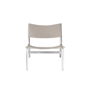 Union Easy Chair - Aluminum / Sandstone Linen
