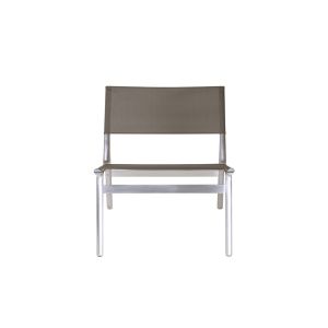 Union Outdoor Easy Chair - Aluminum / Taupe Mesh