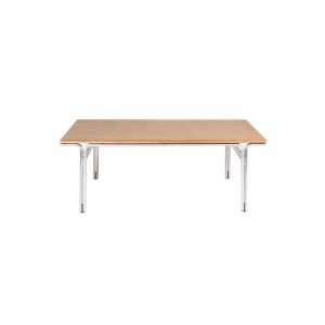 Union Coffee Table - Aluminum / Warm Brown Ash