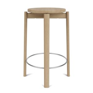 Passage Counter Stool - Natural Oak/Stainless Steel