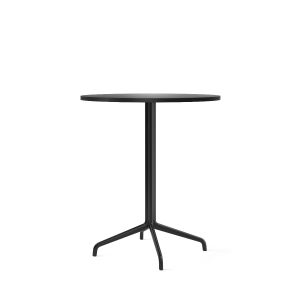 Harbour Column Dia80 Counter Table Round With Star Base - Charcoal Linoleum