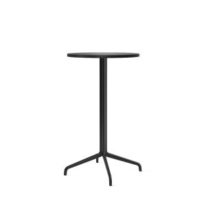 Harbour Column Dia60cm Bar Table Round With Star Base - Charcoal Linoleum