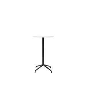 Harbour Column Dia60cm Bar Table Round With Star Base - Off White Marble