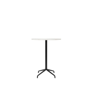 Harbour Column Dia80cm Bar Table Round With Star Base - Off White Marble