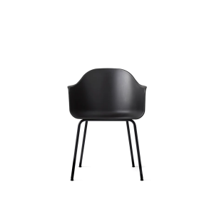 Harbour Dining Chair Steel Base Plastic - Black/Black