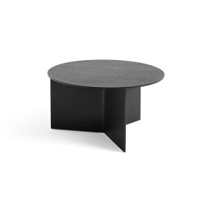 Slit Coffee Table Wood Ø65 X H35.5 - Black