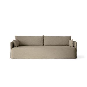 Offset Loose Cover Sofa 3 Seater - Manu Cotlin/Poppy Seed