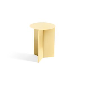 Slit Table-Round Ø35 X H47-Light yellow powder coated steel