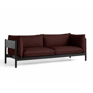 Arbour 3 seater Black water-based lacquered solid beech frame-Upholstery-Olavi by HAY-14
