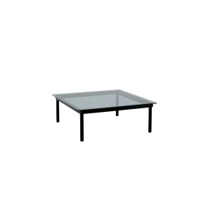 Kofi Coffee Table L100 - Black water-based lacquered solid oak frame - Clear reeded glass