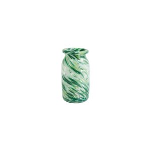 Splash Vase Roll Neck-Small-Green swirl