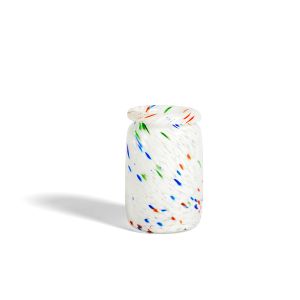 Splash Vase Roll Neck Medium - White dot