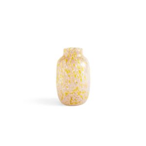 Splash Vase Round L - Light Pink and Yellow