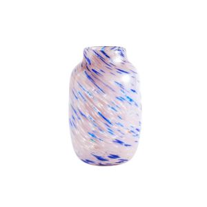 Splash Vase Round L - Light Pink/Blue