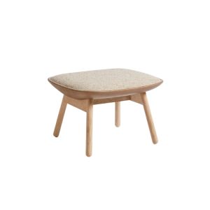 Uchiwa Ottoman oak base-Full upholstery-Front Bolgheri|LGG60-Back Sense|Nougat