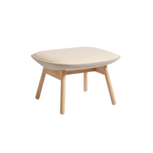Uchiwa Ottoman - Lacquered Oak/Front Flamiber,Sand J7-Back Remix,233