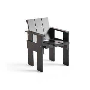 Crate Dining Chair - Black Lacquered Pinewood