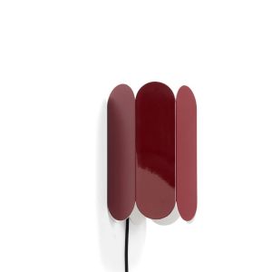 Arcs Wall Switch UK Plug - Auburn Red