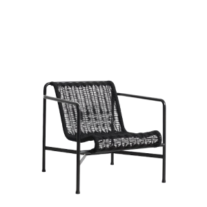 Palissade Cord Lounge Chair Low-Anthracite Powder Coated Steel