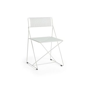 X-Line Chair Chalk white powder coated steel base-Chalk white powder coated seat/back