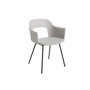 Layout Armchair 213 - Black Powder Coated Steel/Grey Polypropylene/Upholstery (Naveli-113)