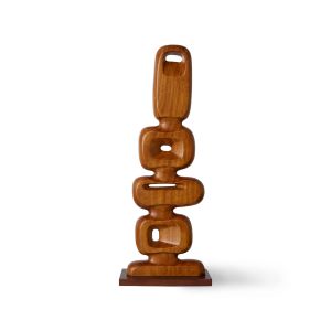 Hand carved wooden sculpture - Natural Teak wood