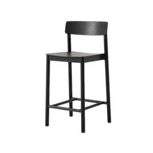 Betty Counter Chair TK13 - Black Lacquered Ash Frame Felt Gliders