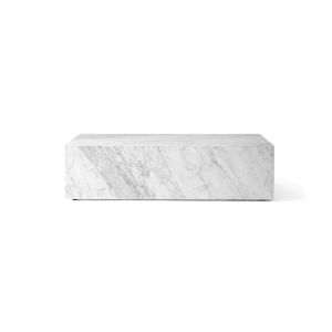 Plinth Low Table - White Marble Carrara
