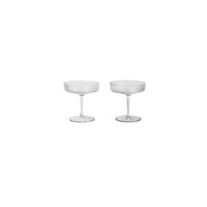 Ripple Champagne Saucer Set of 2 - Clear