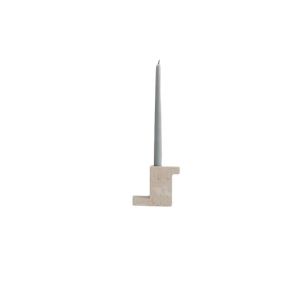 Brick Candle Holder Tall - Limestone