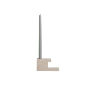 Brick Candle Holder Low - Limestone
