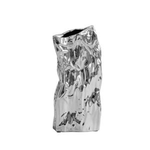 Kami Vase, Medio - Chrome