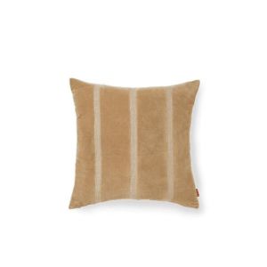 Senti Stripe Cushion - Dark Sand/Linen