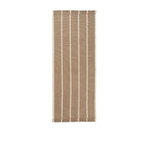 Calm Kelim Runner - Dark Sand/Off-white