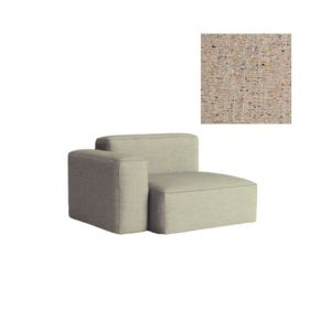 Mags Soft Wide Left Armrest Low Armrest Module - Upholstery Bolgheri LGG60, Beige Stitches