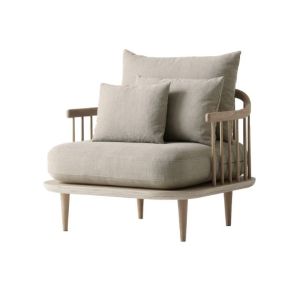 Fly Lounge Chair SC1 Back & seat upholstered cushions Oiled oak frame Clay 0011