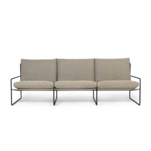 Desert Outdoor 3-Seater Sofa - Black/Dark sand