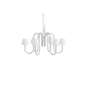 Apollo Chandelier 745 - White Opal Glass