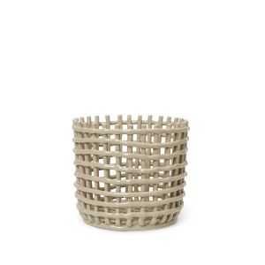 Ceramic Basket Large - Cashmere