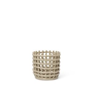 Ceramic Basket Small - Cashmere
