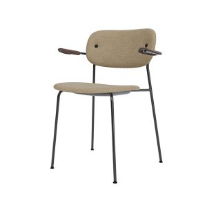 Co Dining Chair Fully Upholstered with Armrest - Dark Stained Oak/Upholstery (Audo Bouclé 02)