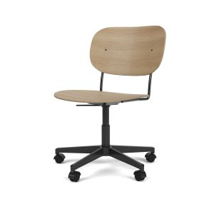 Co Task Chair without Armrests - Natural Oak/Black aluminium